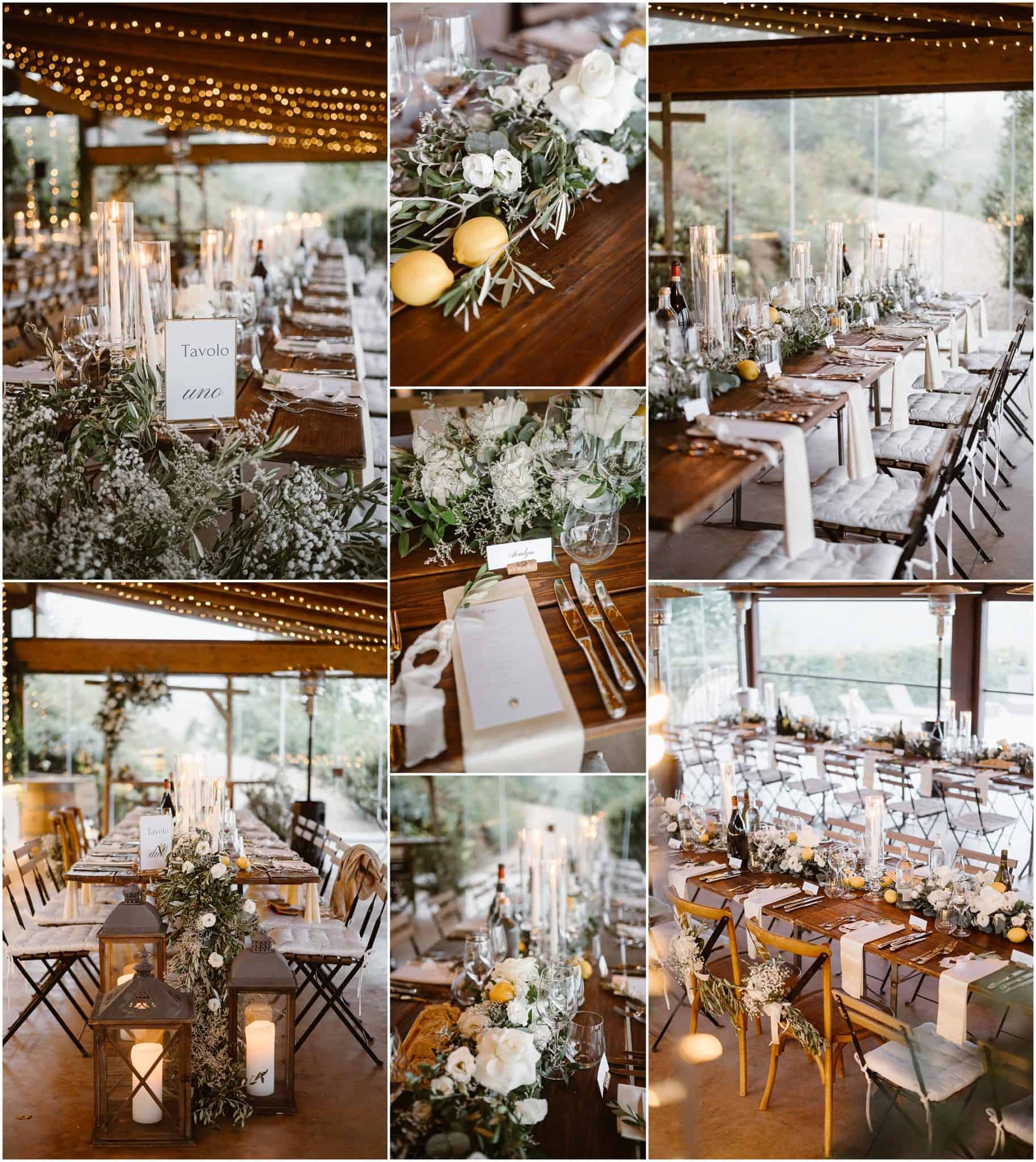 Table settings Decor and Styles for Exclusive Italy Weddings - Wedding