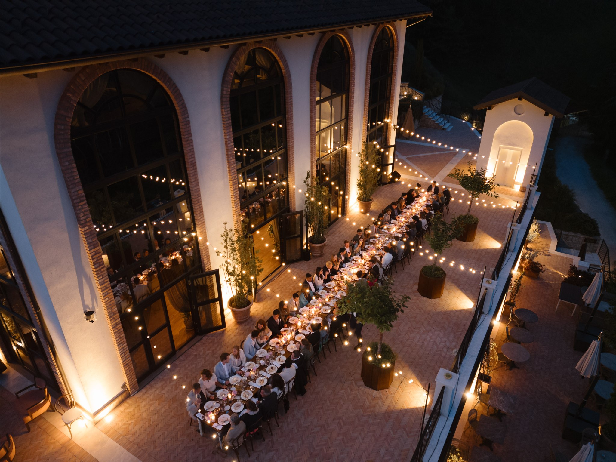 Dinner at Nordelaia from a drone